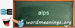 WordMeaning blackboard for alps